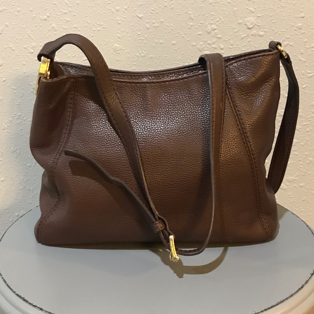 Michael Kors brown leather shoulder bag